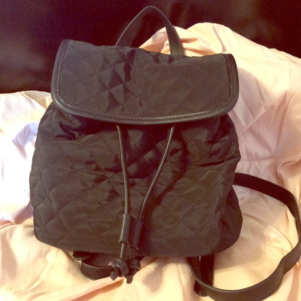 mini black bookbag purse